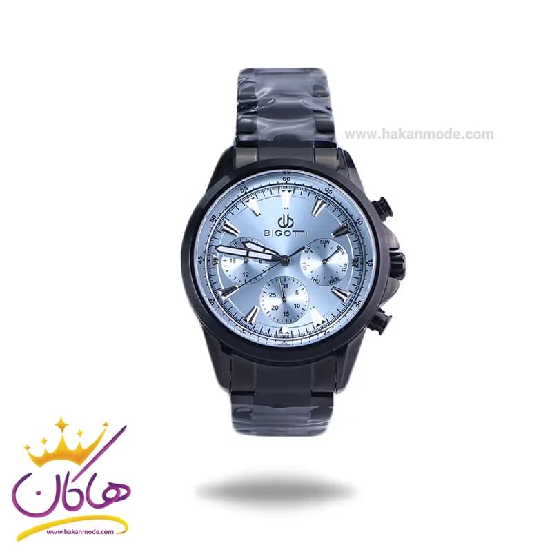 ساعت مچی بیگوتی مردانه مشکی صفحه آبی BG.1.10425/10