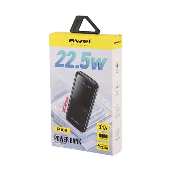 پاوربانک 10000mAh 22.5W P10K اوی (AWEI) — تصویر ۲