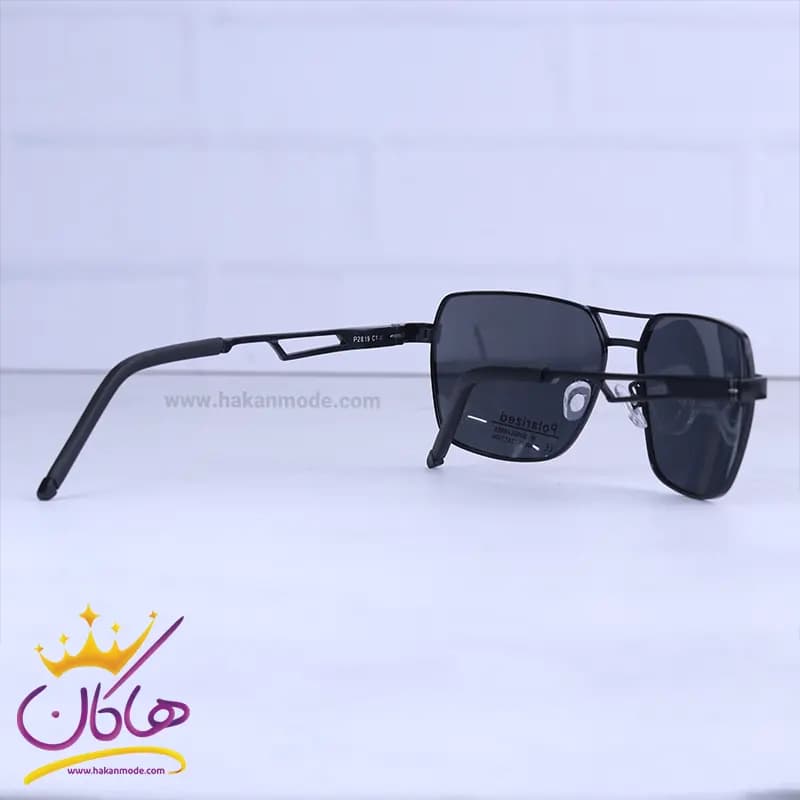 عینک آفتابی زنانه فریم فلزی مشکی پلاریزه P 2819/1 — تصویر ۳