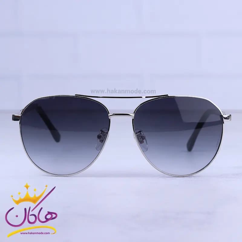 عینک آفتابی گوچی مردانه فریم نقره ای خلبانی GG 1239/2