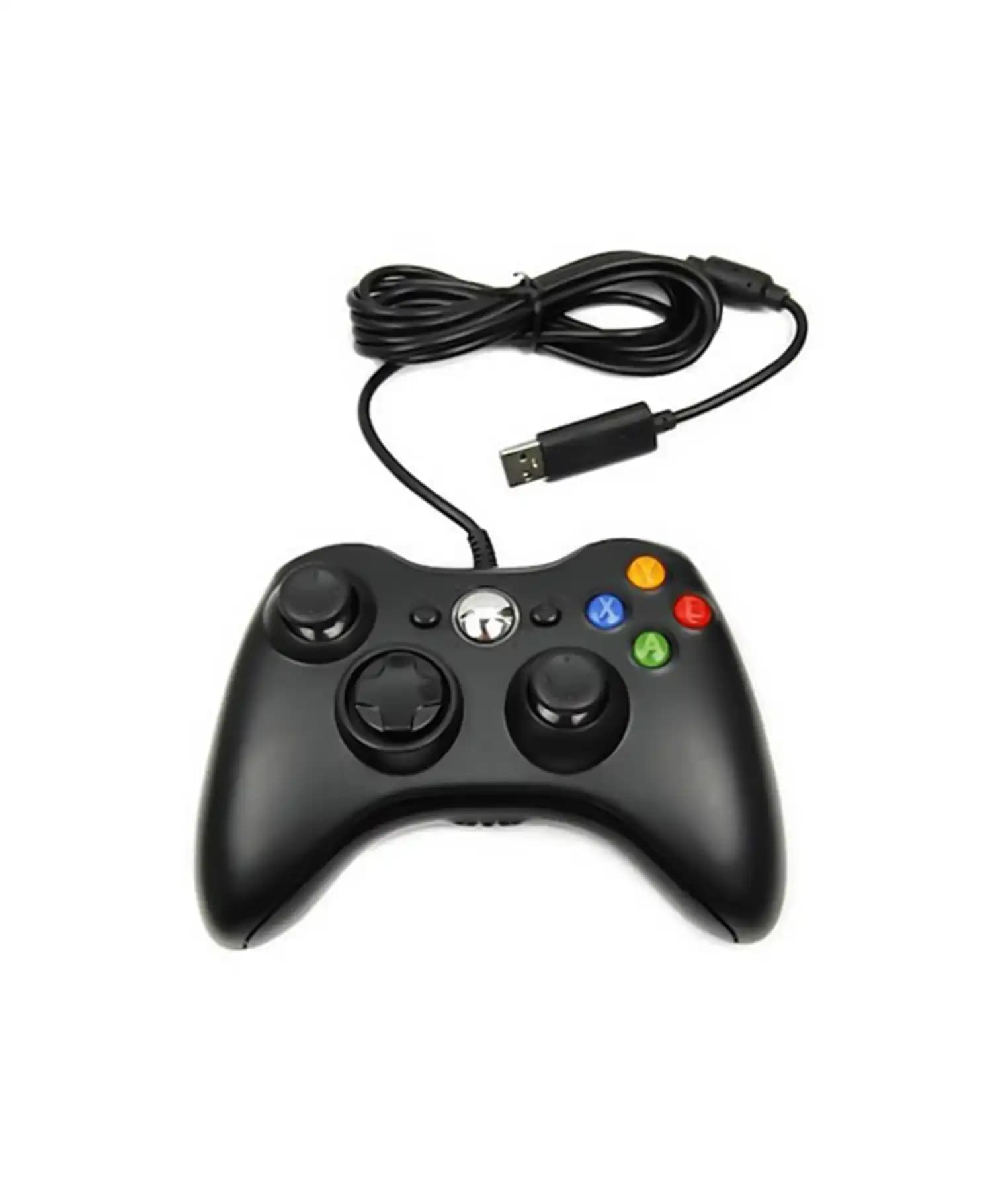 دسته بازی باسیم شوک دار طرح Xbox مدل USB-360 — تصویر ۳