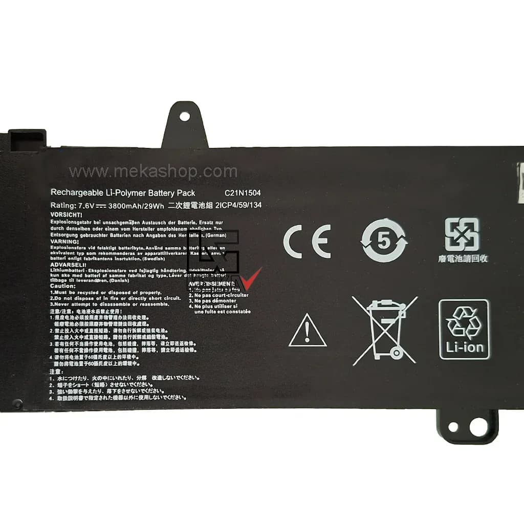 باتری لپ تاپ ایسوس ASUS TP200 مدل C21N1504 — تصویر ۲