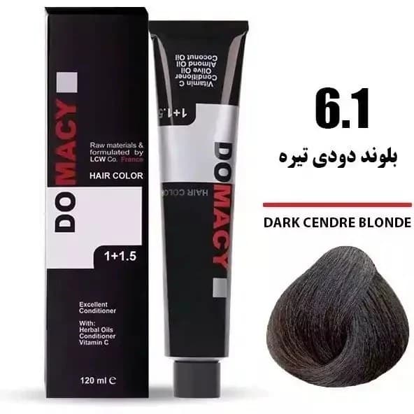 رنگ مو بلوند دودی تیره دوماسی شماره 6.1 حجم 120 میلی لیتر — تصویر ۲