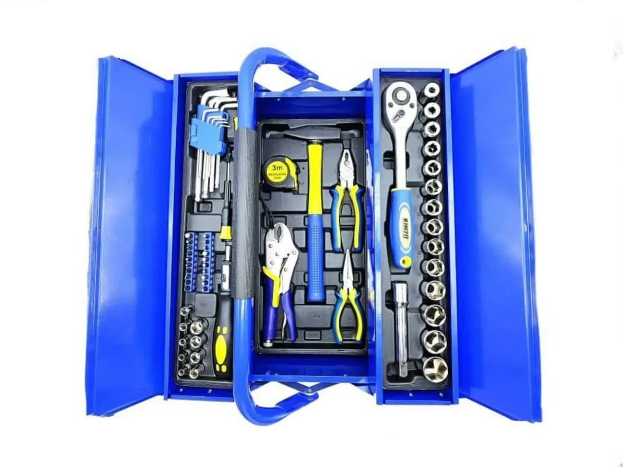 جعبه ابزار 64 پارچه و جعبه بکس KINZO مدل BOX-64