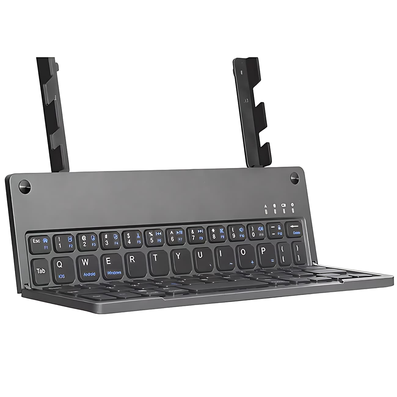 کیبورد بیسیم تاشو شارژی هارمونیکا HARMONICA با استند موبایل و تبلت — تصویر ۴