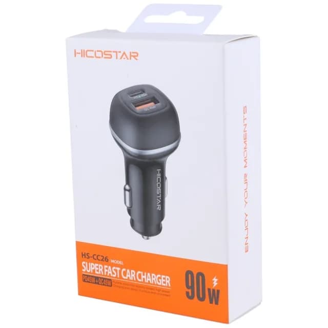 شارژر فندکی فست شارژ هایکو استار Hicostar مدل HS-CC26 توان 90 وات — تصویر ۴