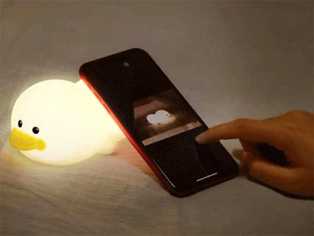 چراغ خواب فانتزی رومیز شارژی سیلیکونی Duck LED Night Lamp Silicone USB Rechargeable Sleeping light ZD-31 — تصویر ۶