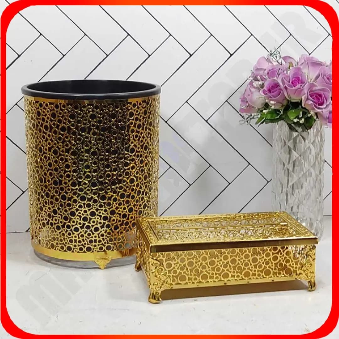 سطل و دستمال مولکولی طلایی زومبا