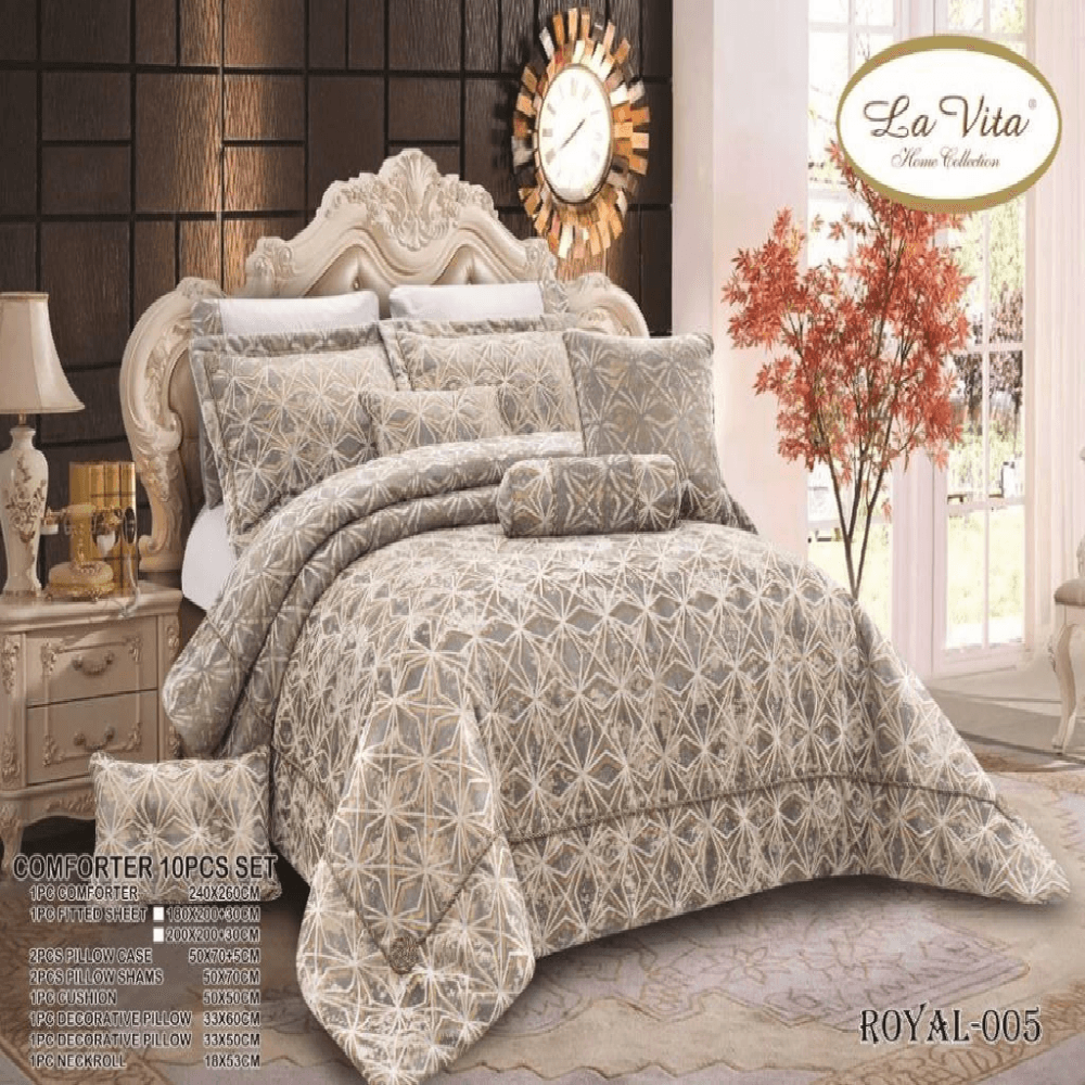 سرویس روتختی مخمل لاویتا Lavita مدل رویال Royal دونفره 8 تکه — تصویر ۲