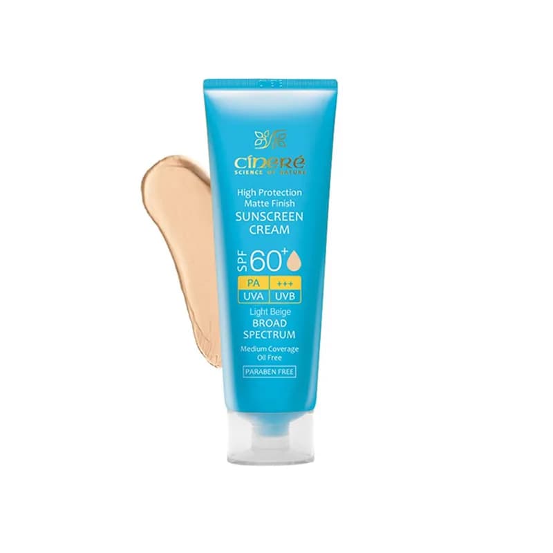 کرم ضد آفتاب رنگی بژ روشن فاقد چربی SPF60 سینره — تصویر ۲