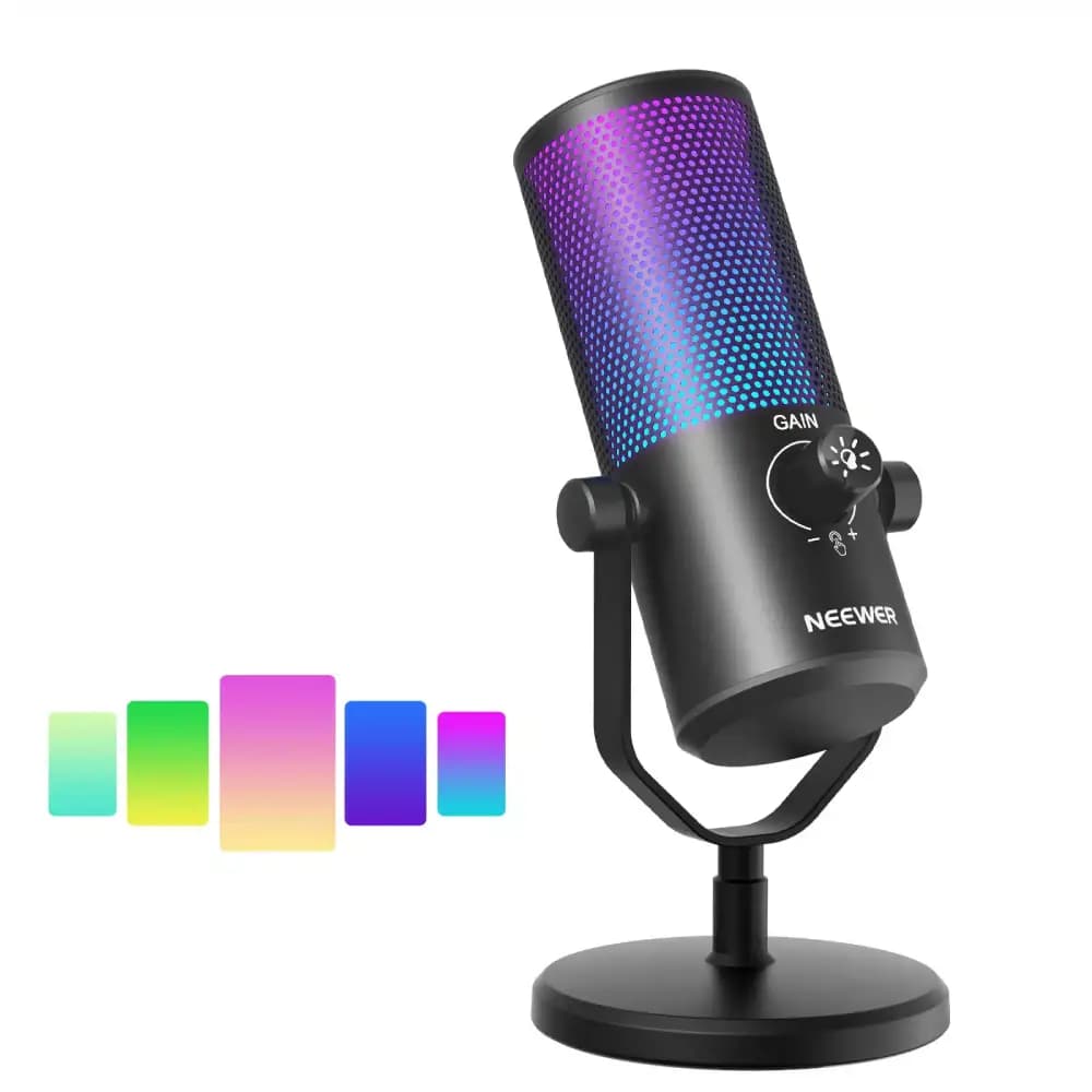 میکروفون گیمینگ NEEWER CM24 RGB Light USB