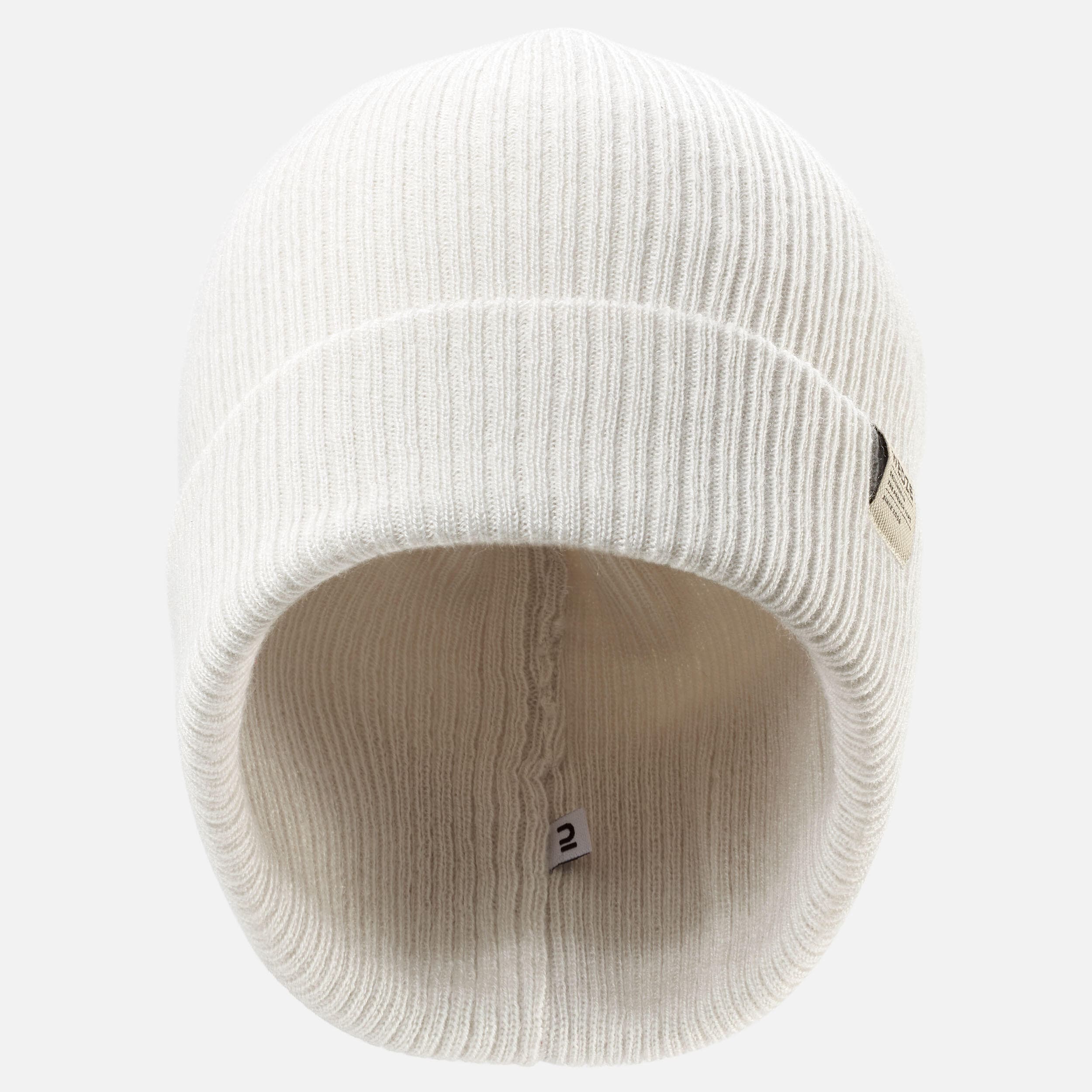 کلاه اسکی و شهری فیشرمن ودزی – دکتلون Wedze Adult Ski Beanie – White – Fisherman — تصویر ۴
