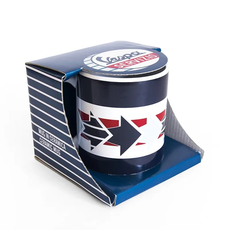 ماگ وسپا ایتالیا – سرامیکی اورجینال Vespa Servzio Mug blue arrow — تصویر ۲