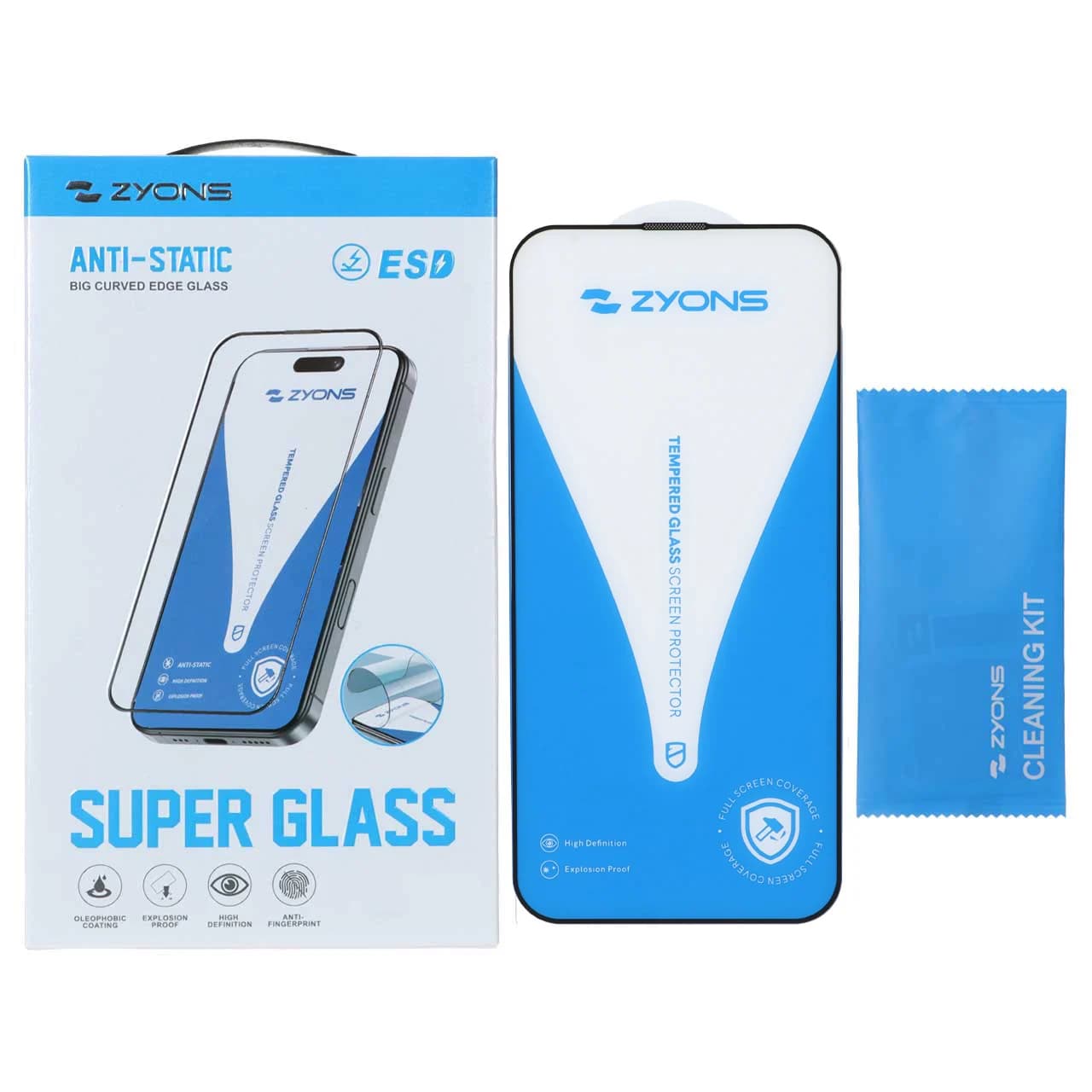 محافظ صفحه نمایش شیشه ای Full Cover ESD Anti Static — تصویر ۶