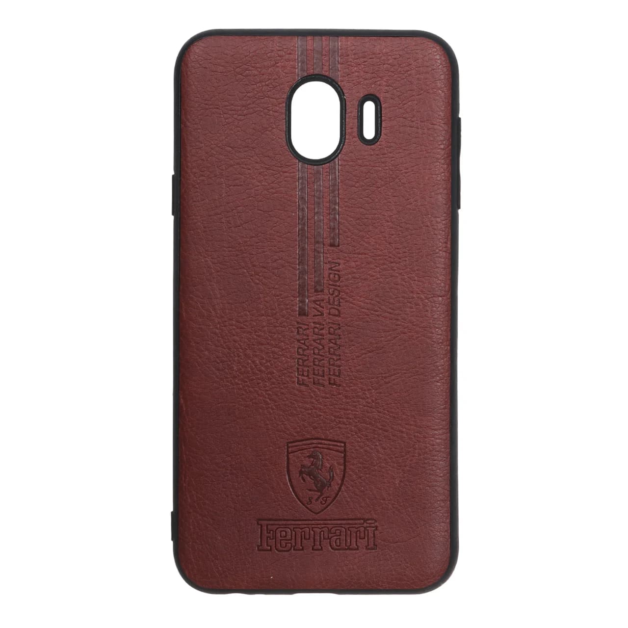 قاب Ferrari طرح چرم سوزنی Samsung Galaxy J4 / J400 — تصویر ۲