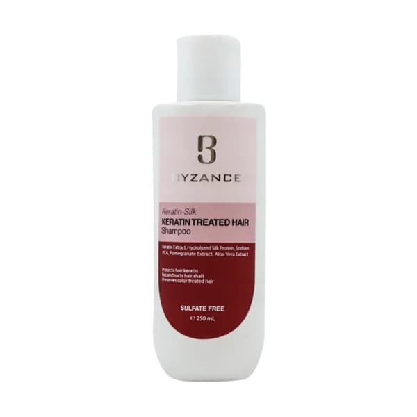 شامپو موی کراتین و رنگ شده بیزانس ۲۵۰ میلی لیتر | Byzance Keratin Treated Hair Shampoo 250 ml
