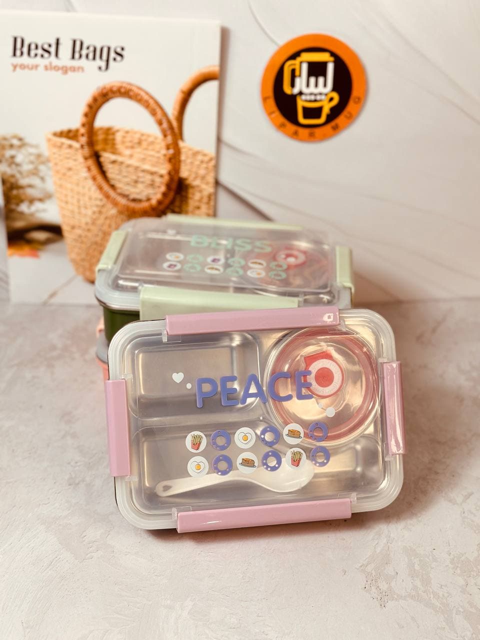 لانچ باکس چهار قفل SMILE کد 5445 — تصویر ۳