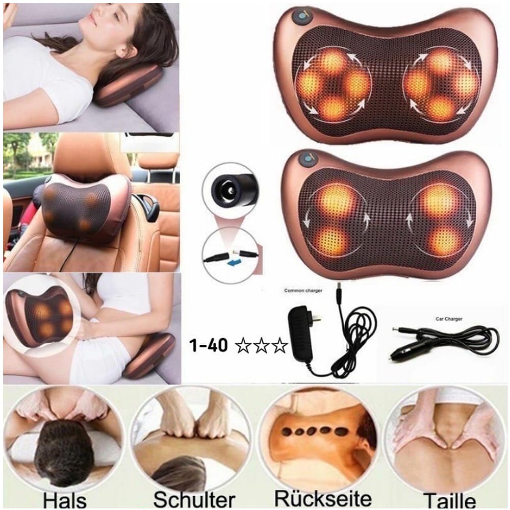 ماساژور گردن چند منظوره کار هوم مدل Car&Home Massapge illow Massage Pillow 8028 — تصویر ۵