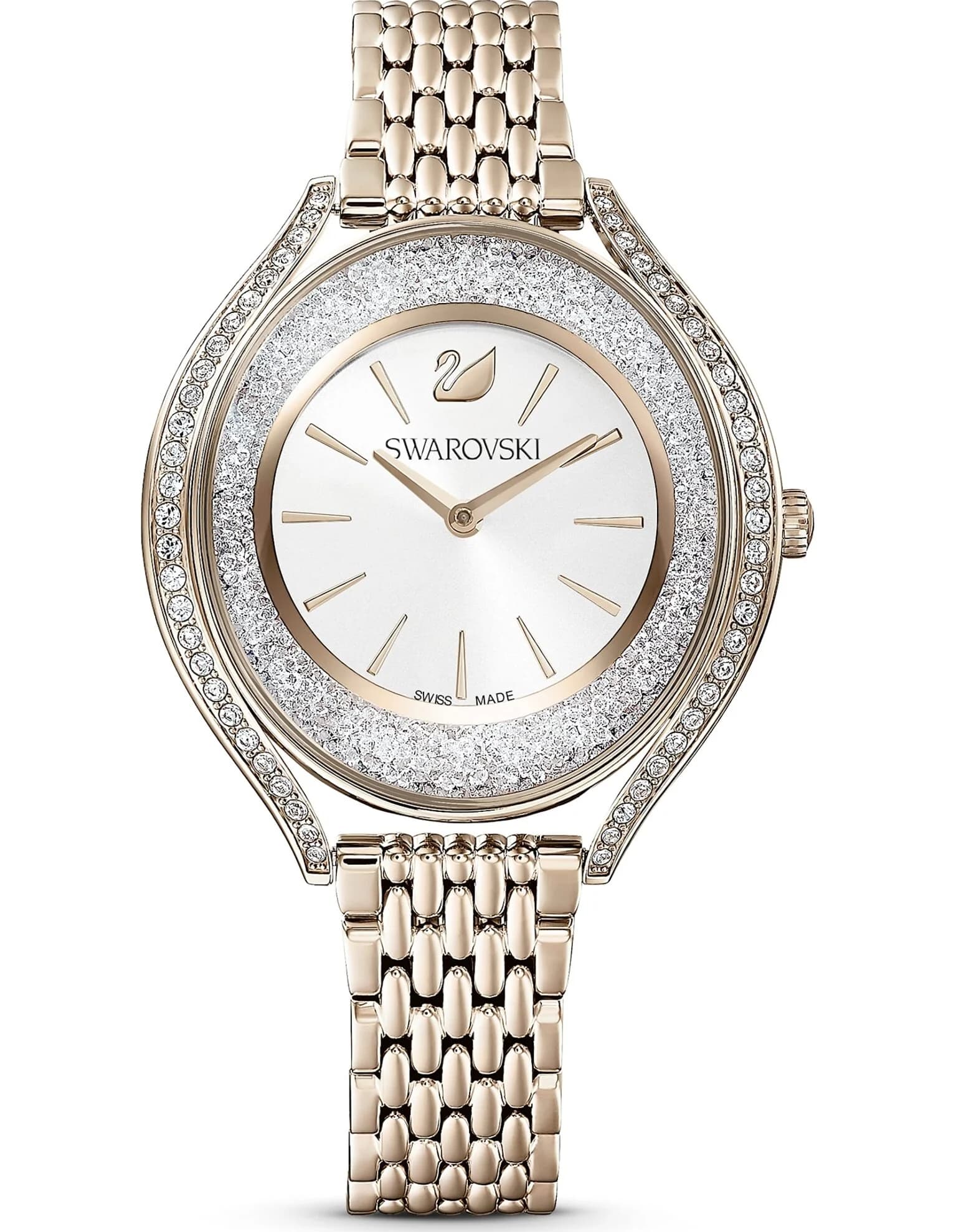 ساعت مچی گلد طلایی سوئیسی سواروسکی اورجینال Swarovski Crystalline Aura watch 5519456 — تصویر ۳