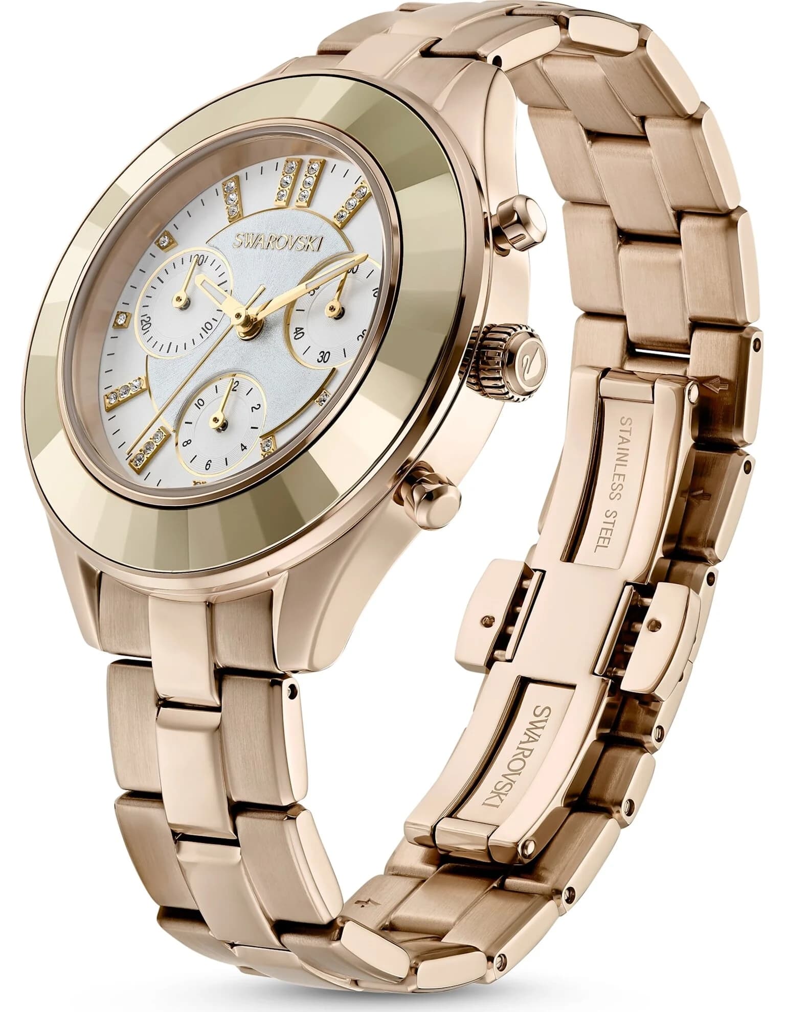 ساعت مچی رز گلد سوئیسی سواروسکی اورجینال Swarovski Octea Lux Sport watch — تصویر ۴