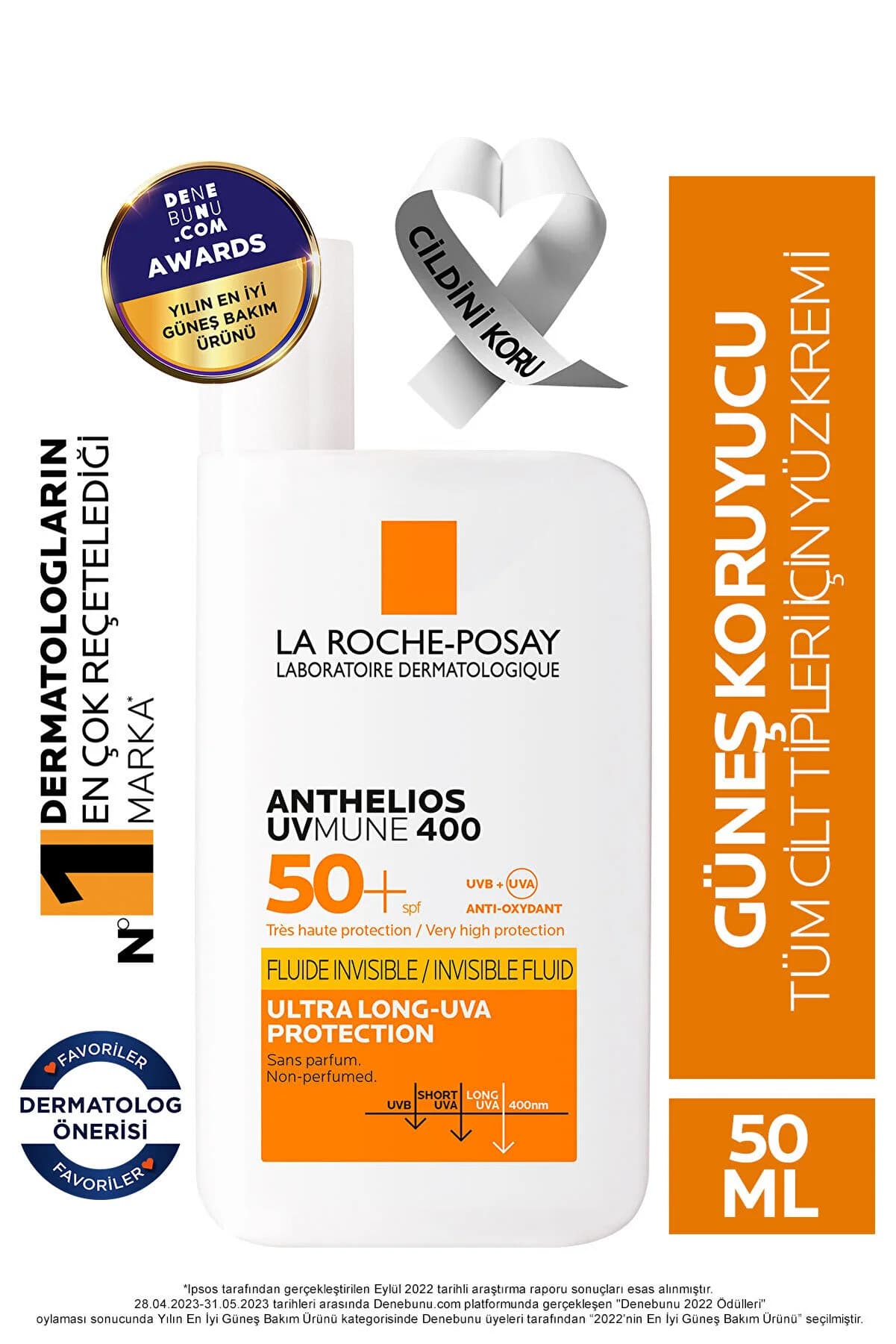 کرم ضد آفتاب صورت لاروش پوزای La Roche Posay Anthelios Uvmune Fluid Spf 50 Face Cream — تصویر ۳