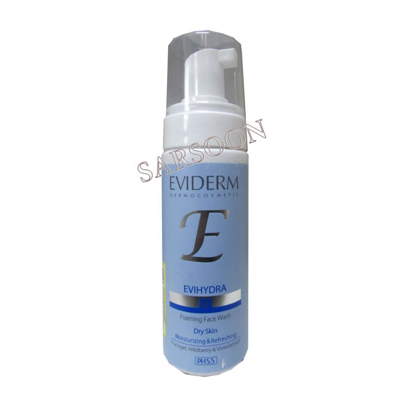 فوم شستشوی صورت مناسب پوست خشک اوی هیدرا اویدرم 150 میلی لیتر Evihydra Eviderm Foaming Face Wash For dry skin