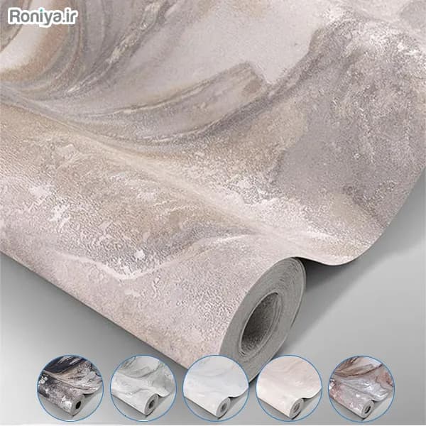 کاغذ دیواری انتزاعی طرح سنگ موجی کد 00220 – ( در 6 رنگ متفاوت )