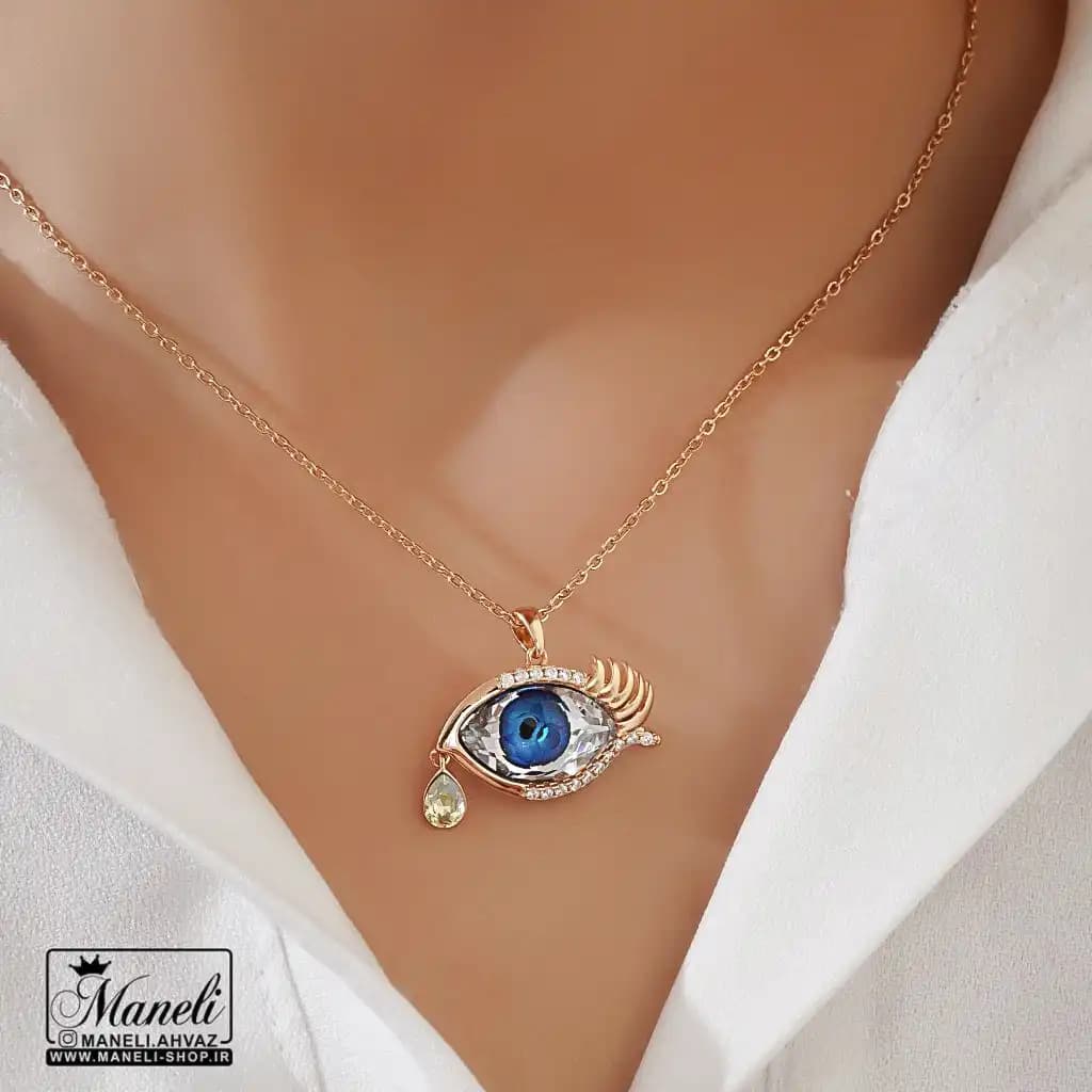 گردنبند چشم و اشک خاص و زیبا ژوپینگ 14010801 — تصویر ۲