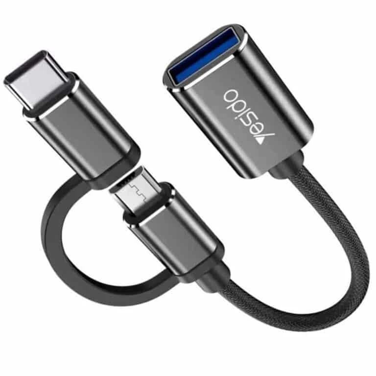 مبدل OTG microUSB/ USB-C به USB 3.0 یسیدو مدل GS02 کدm20907 — تصویر ۲