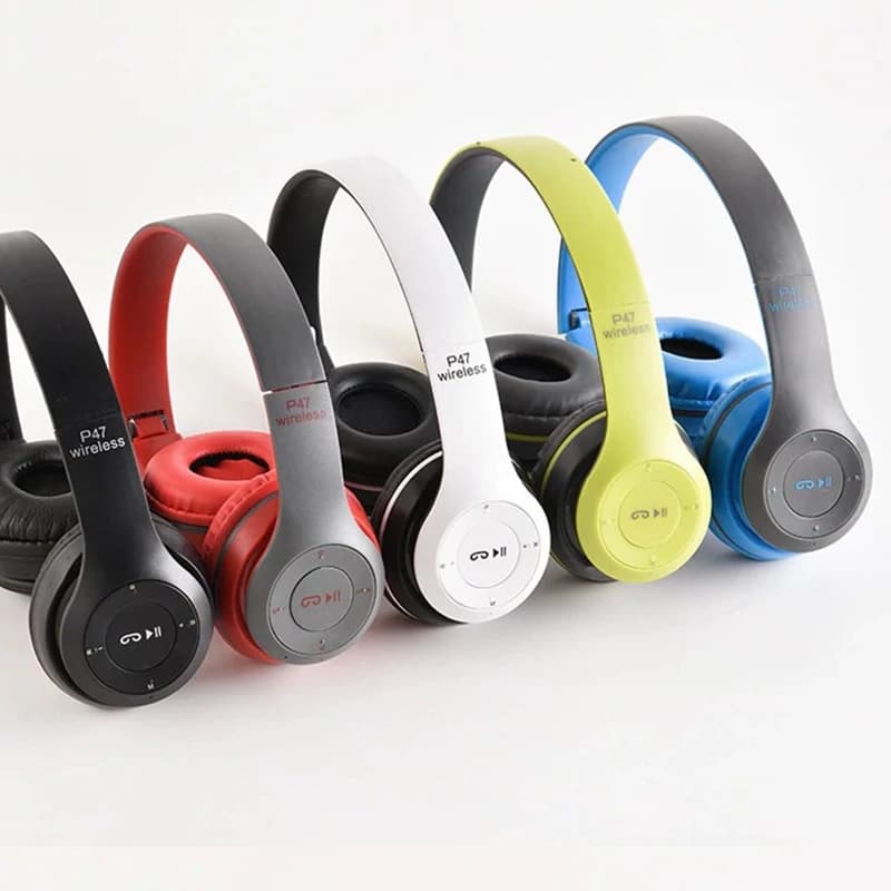 هدفون بی سیم بلوتوثی P47 رنگ سفید کد m20868 — تصویر ۳