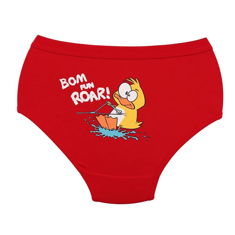 شورت اسلیپ کش پهن طرح چاپی جوجه اردک bom fun roar برند بانو — تصویر ۹