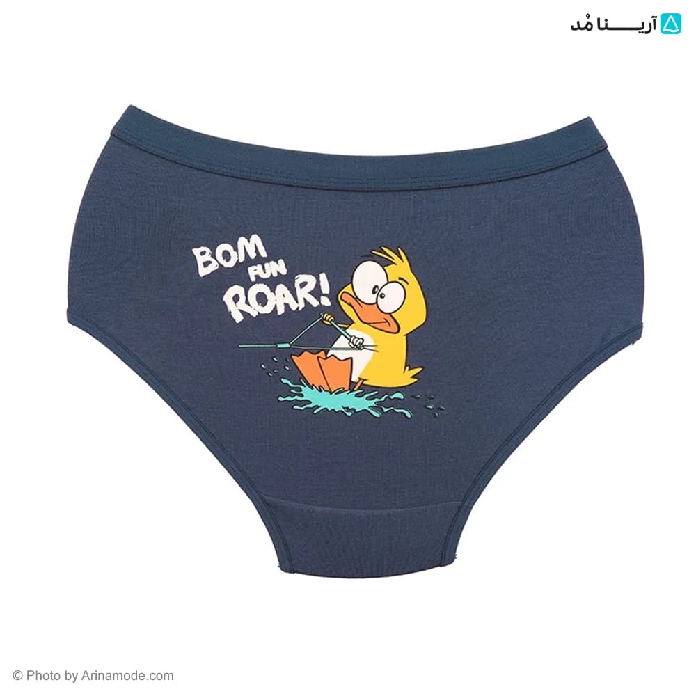 شورت اسلیپ کش پهن طرح چاپی جوجه اردک bom fun roar برند بانو — تصویر ۶