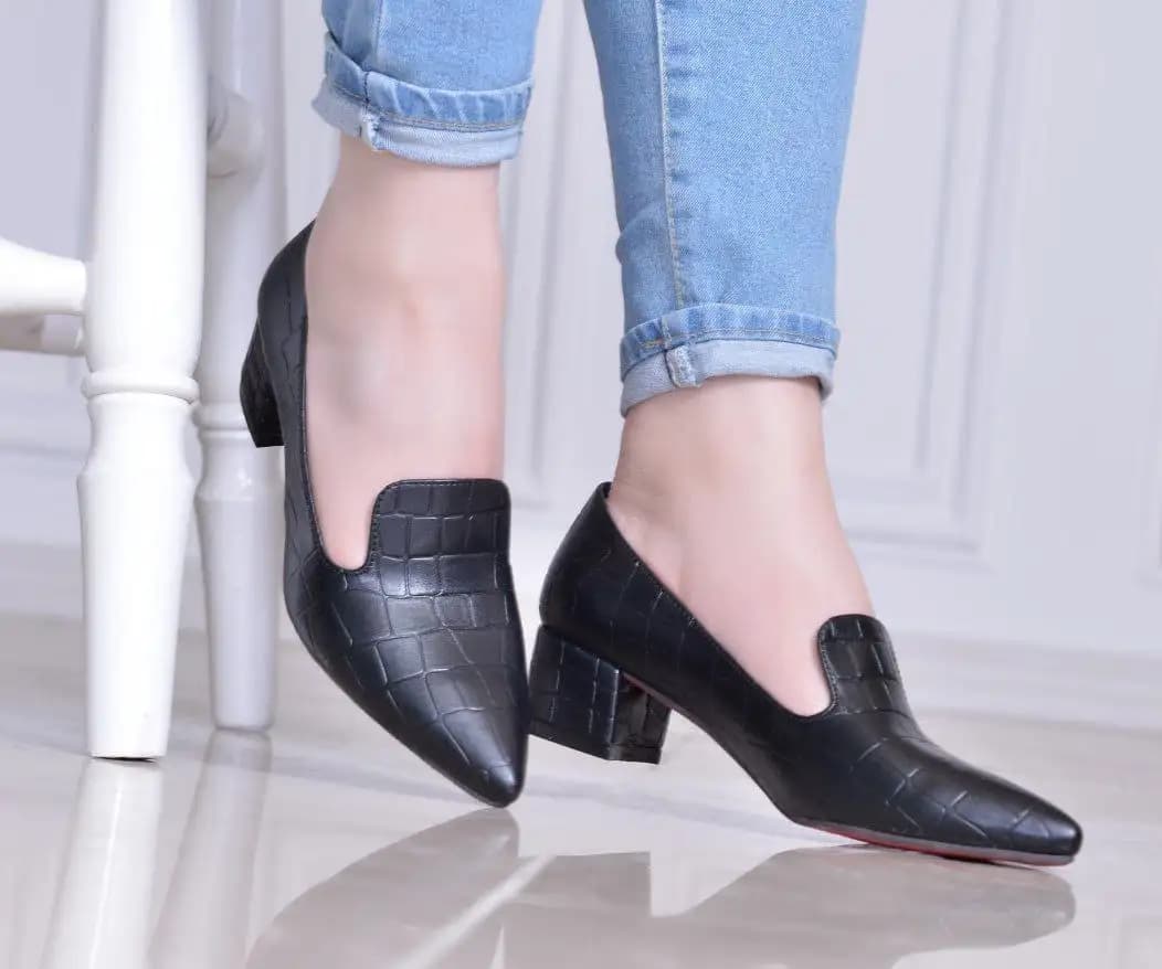 کفش اداری سنگی چرم کد 5130