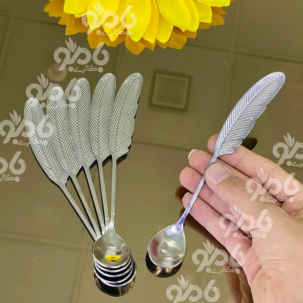 قاشق استیل طرح پر سیلور