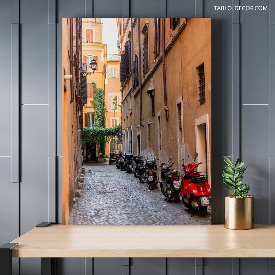 تابلو کوچه های رم The streets of Rome