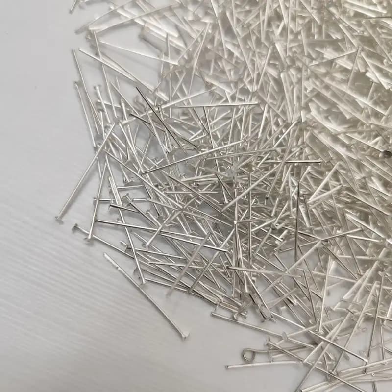 میخ ته صاف نقره ای روشن 2.8سانت(20گرمی)عمده و جزئی — تصویر ۲