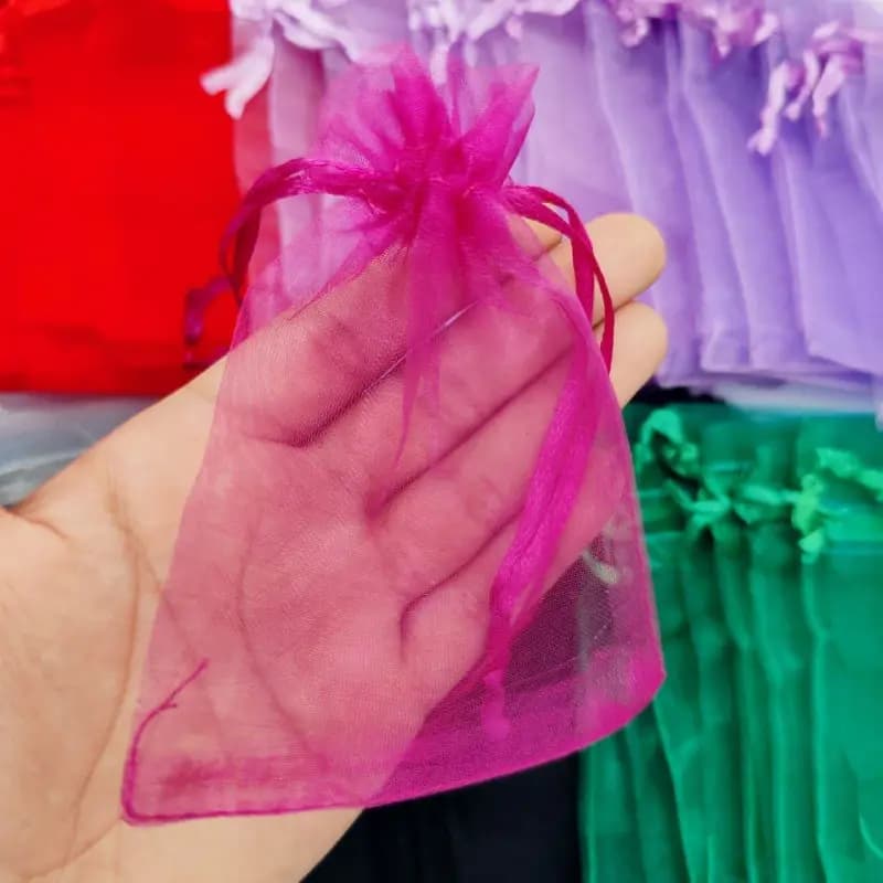 کیسه حریر سرخابی8*12سانت (50عددی)