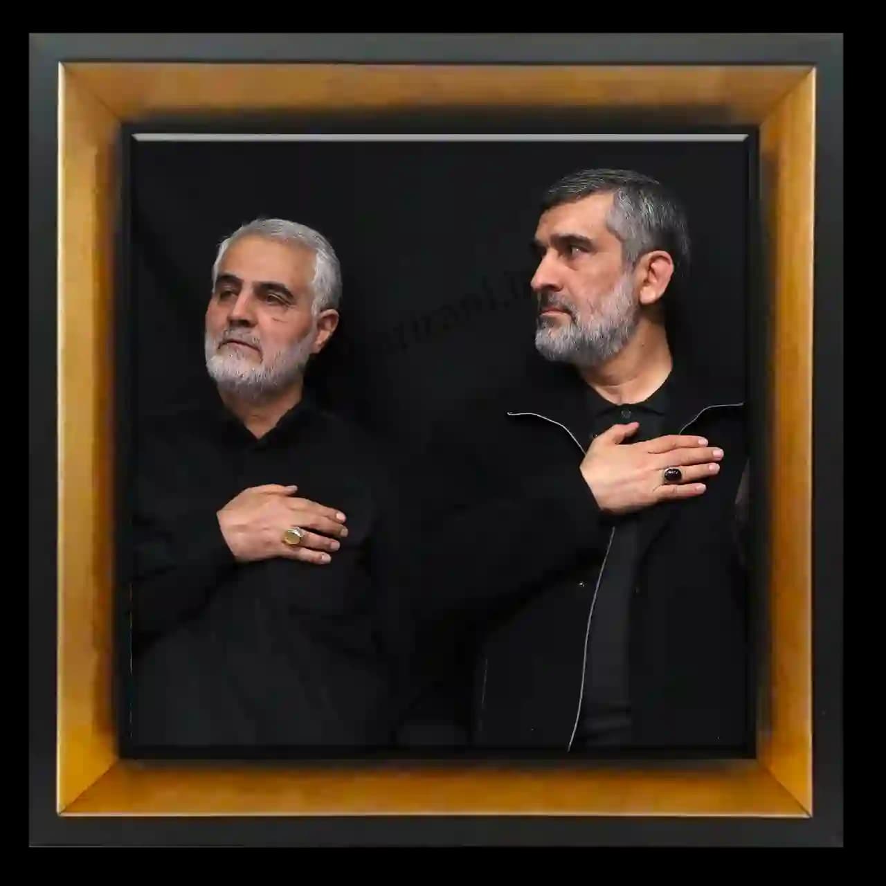 تابلو کاشی سردار سلیمانی و سردار حاجی زاده مدل 2ZG113