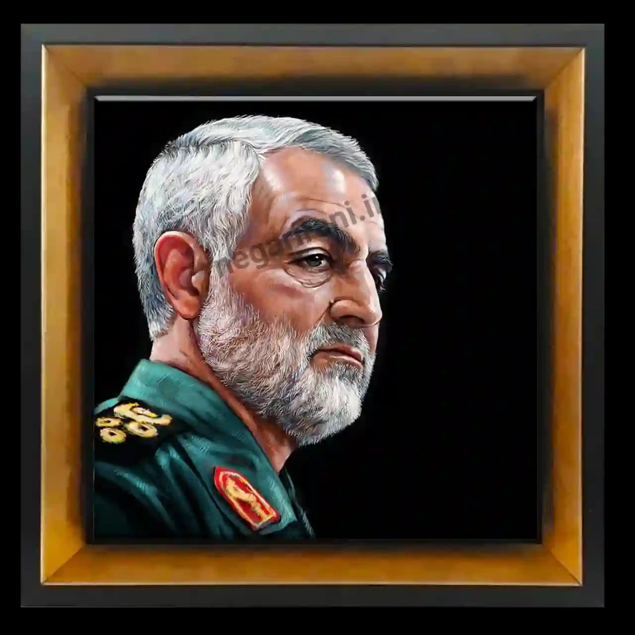 تابلو کاشی شهید سلیمانی مدل 2ZG90