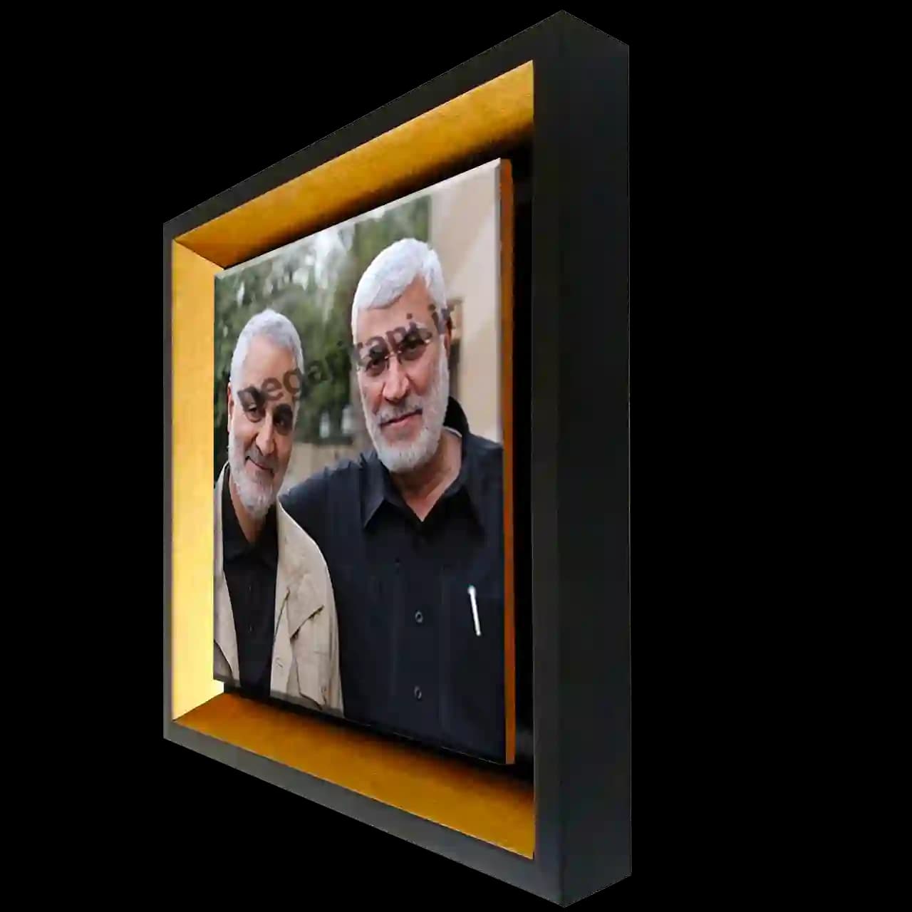 تابلو کاشی شهید سلیمانی و مهندس مدل 2ZG79 — تصویر ۲