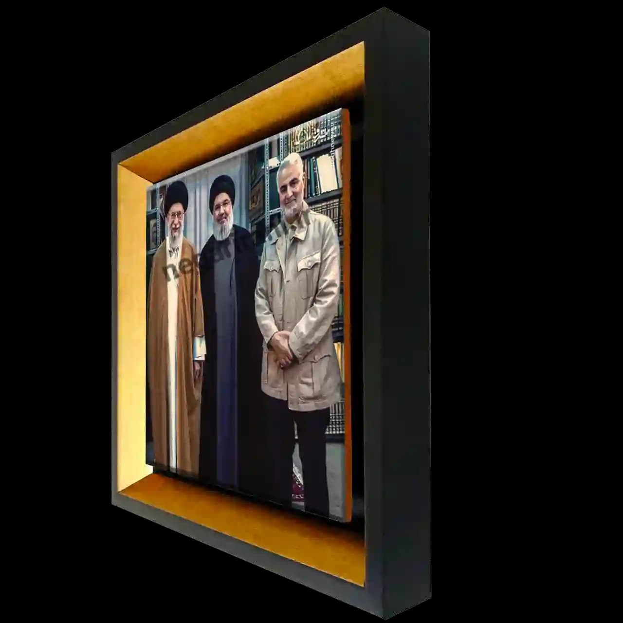 تابلو کاشی رهبر و حسن نصرالله و حاج قاسم مدل 2ZG23 — تصویر ۲