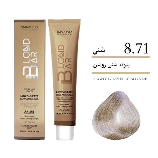 رنگ مو شماره 8.71 بلوندبار حجم 100 میلی لیتر