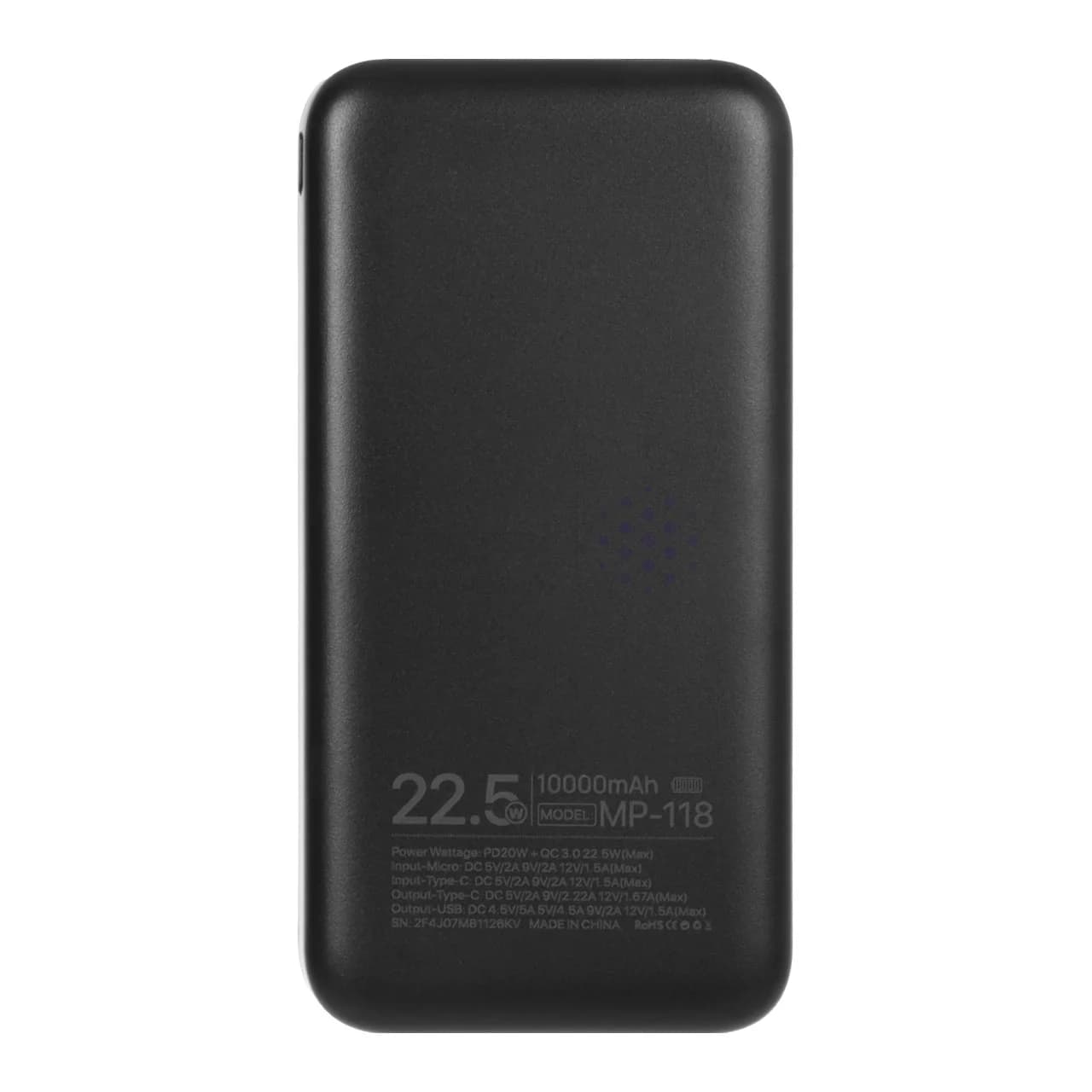 پاوربانک (PD و فست شارژ) Miller 22.5W 10000mAh مدل MP-118 – مشکی (گارانتی پارتیان پایا) — تصویر ۲