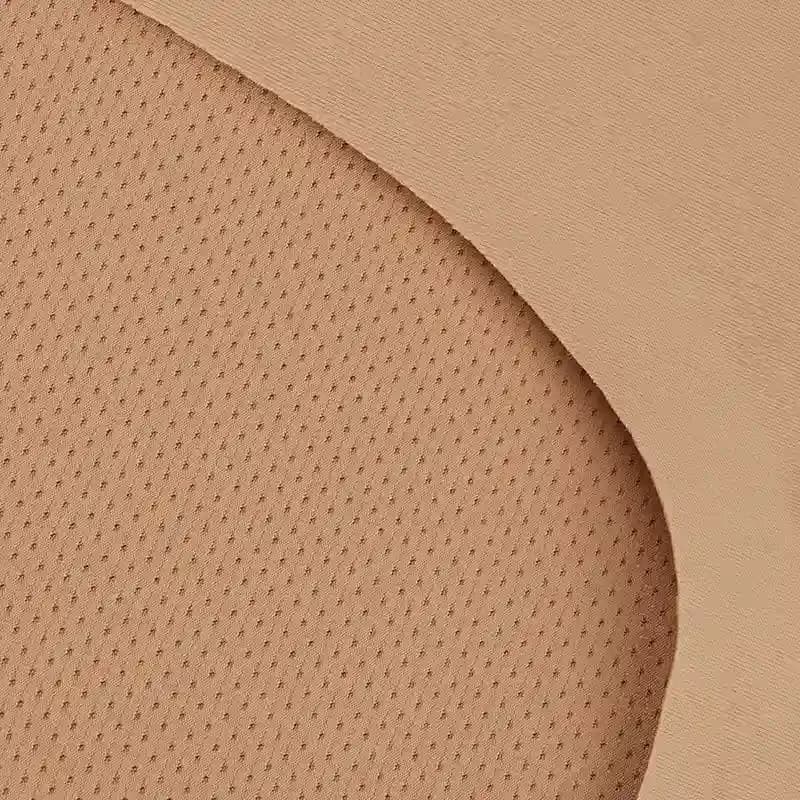 شورت پروتز گنی زنانه کمر بلند قزندار رنگ کرمی — تصویر ۵