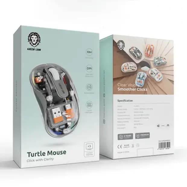 موس بی سیم گرین لاین (Green Lion) مدل Turtle — تصویر ۴