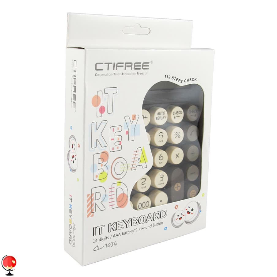 ماشین حساب فانتزی رنگی CTIFREE مدل CL-1034 مشکی — تصویر ۴