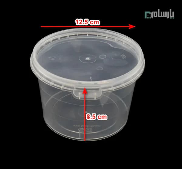 سطل ماکروویوی یکبار مصرف گرد 750 سی سی شفاف — تصویر ۲