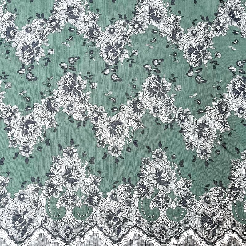 پارچه دانتل نخ طرح2 سبز — تصویر ۳
