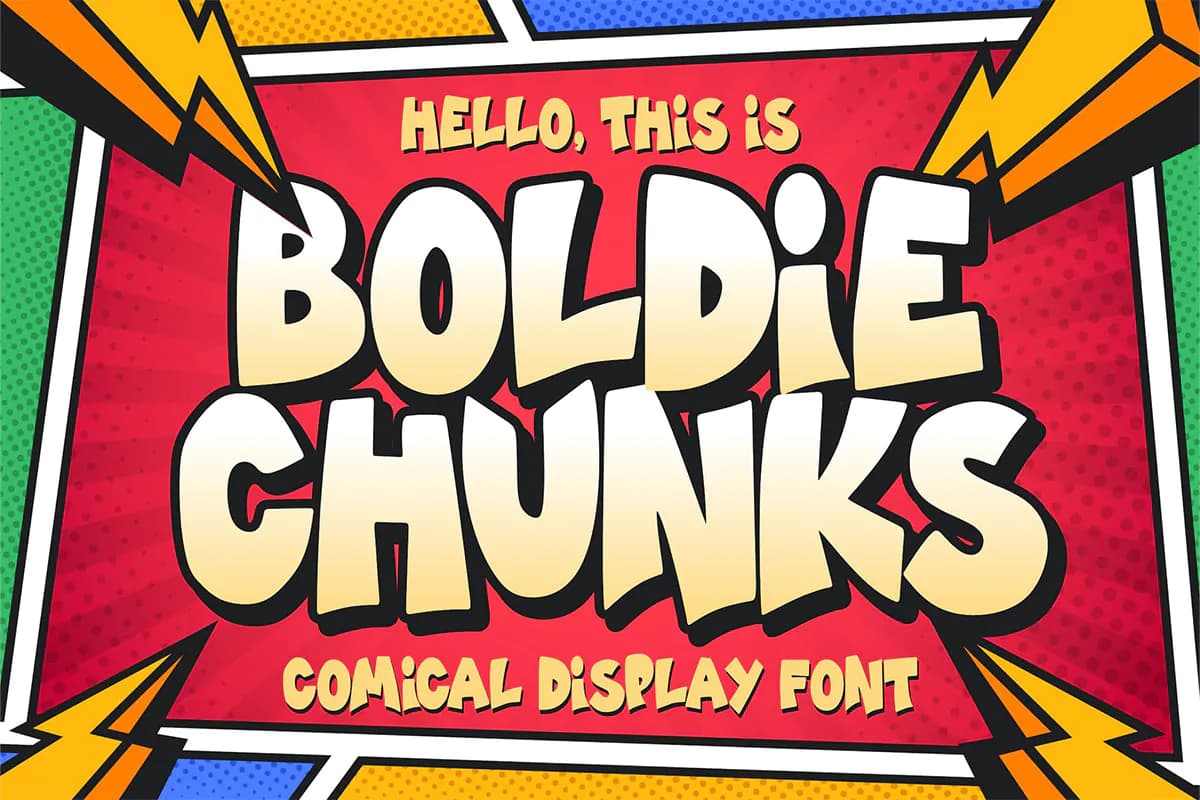 فونت کمیک Boldie Chunks