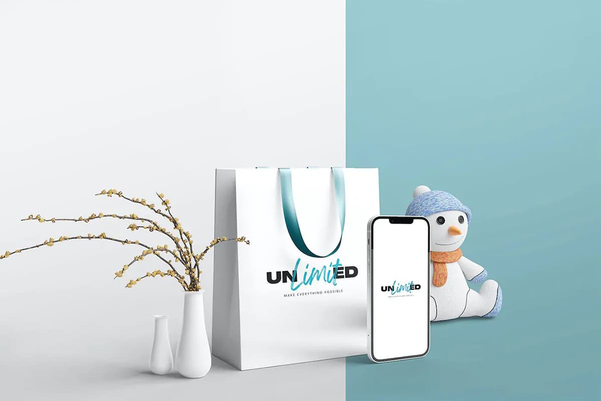 موکاپ بگ خرید کاغذی — تصویر ۸
